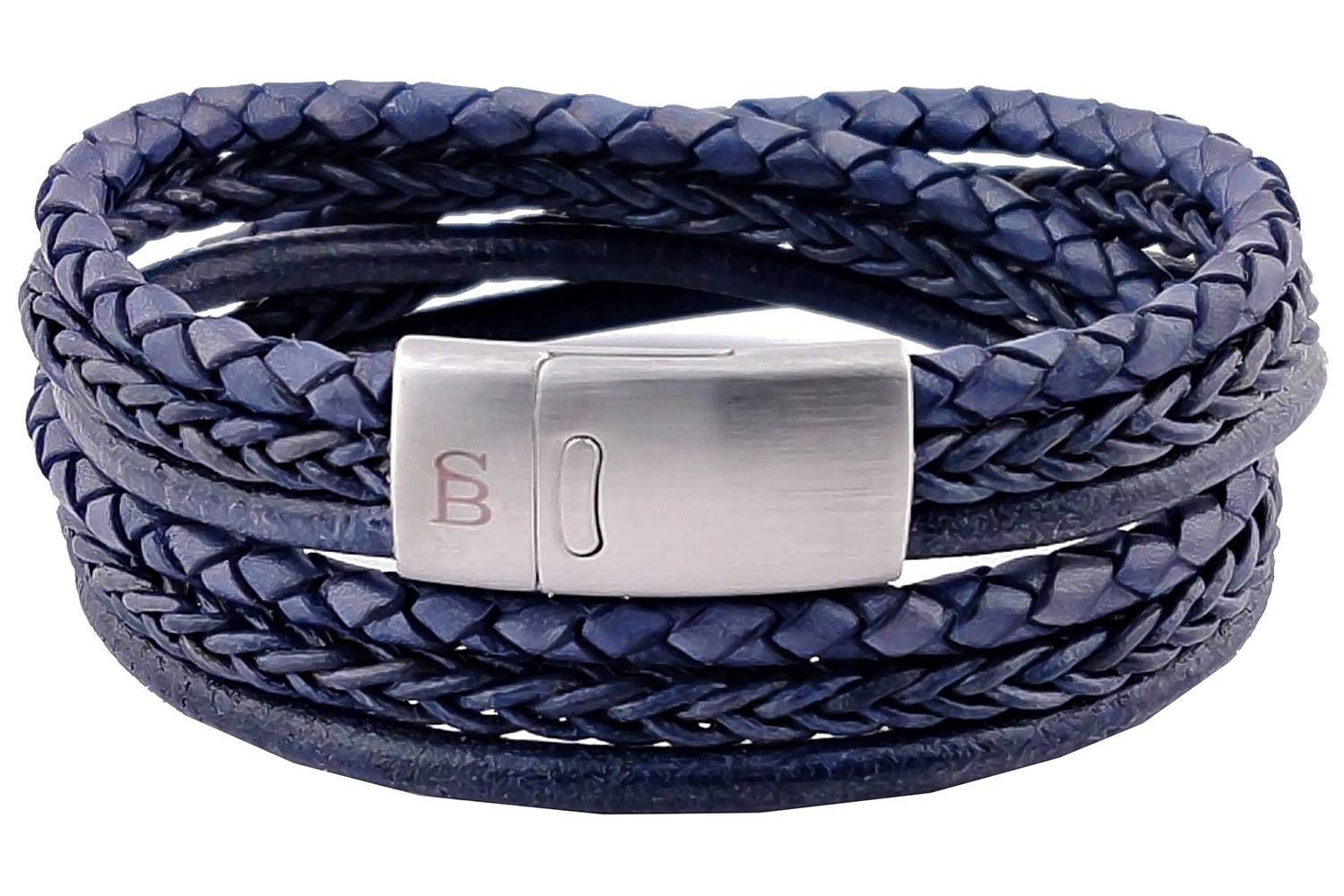 Leather bracelet Bonacci Blauw