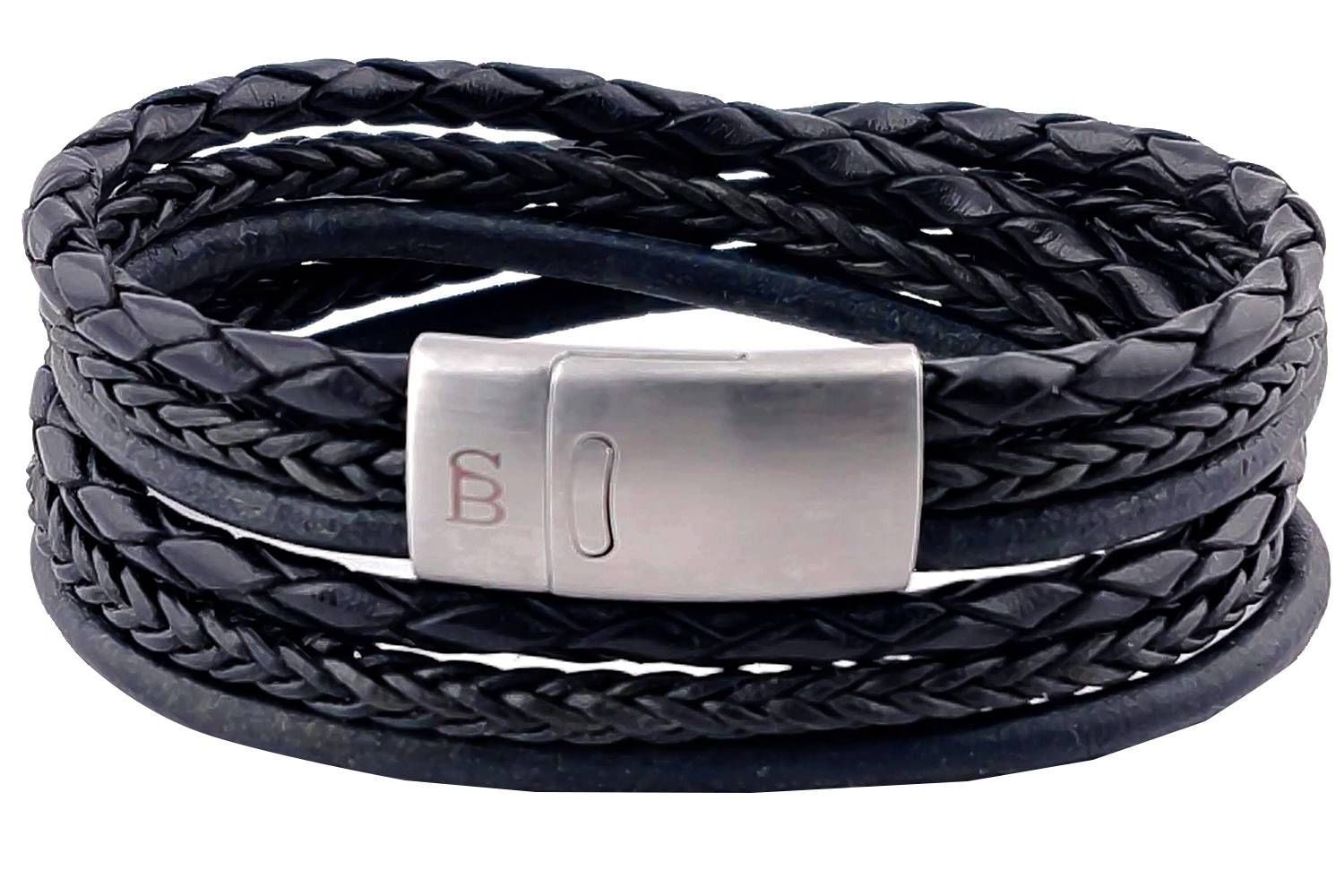 Leather bracelet Bonacci Zwart