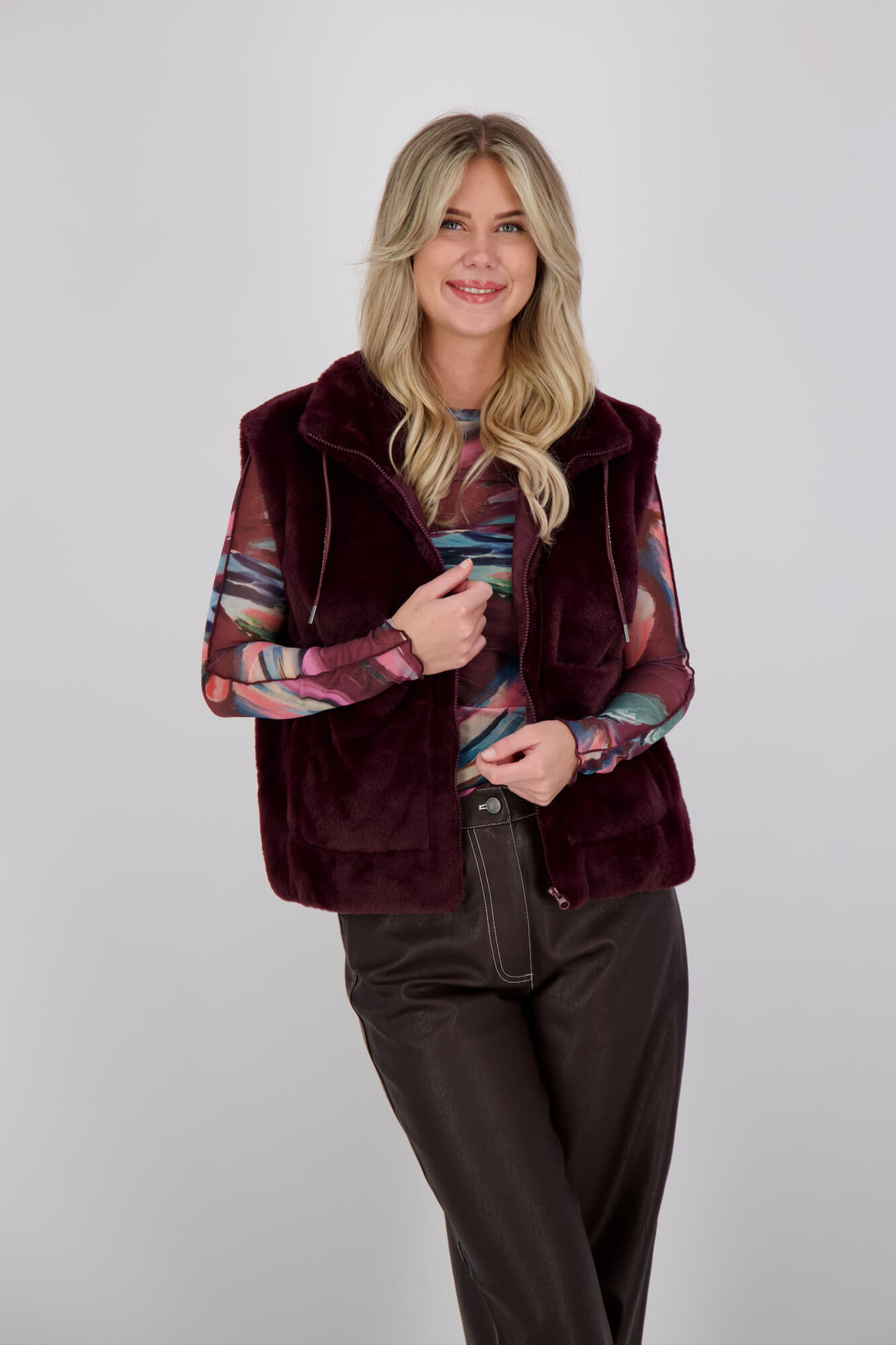 Bomont Cassy scarves cashmere blend Bruin