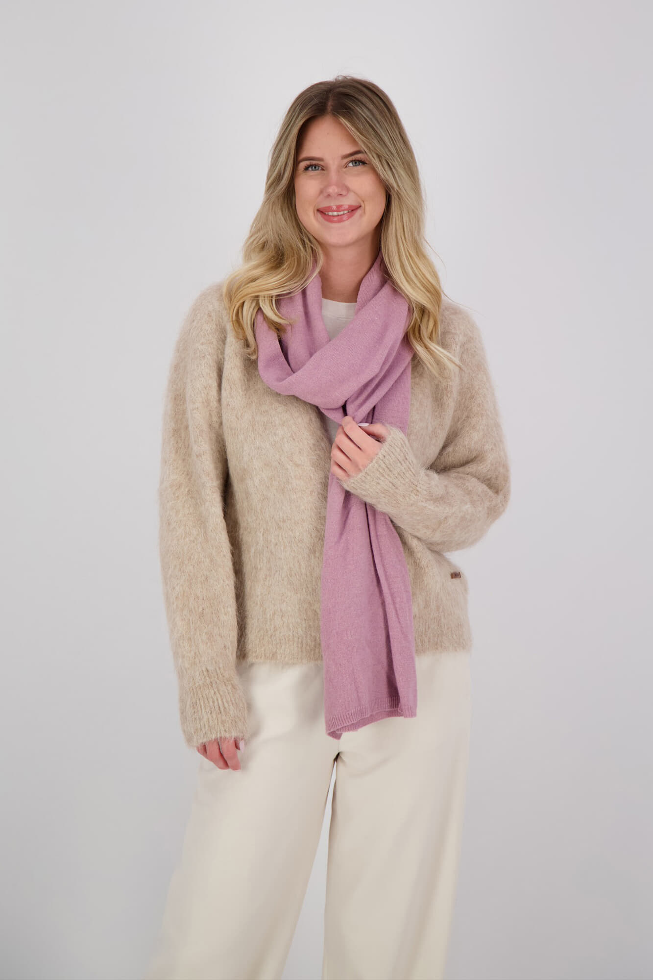 Bomont Cassy scarves cashmere blend Koraal