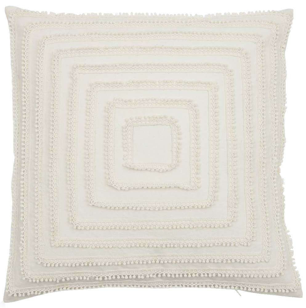 Riviera Maison Lace Pillow Cover 50x50 Wit | Gratis bezorging Bomont.nl