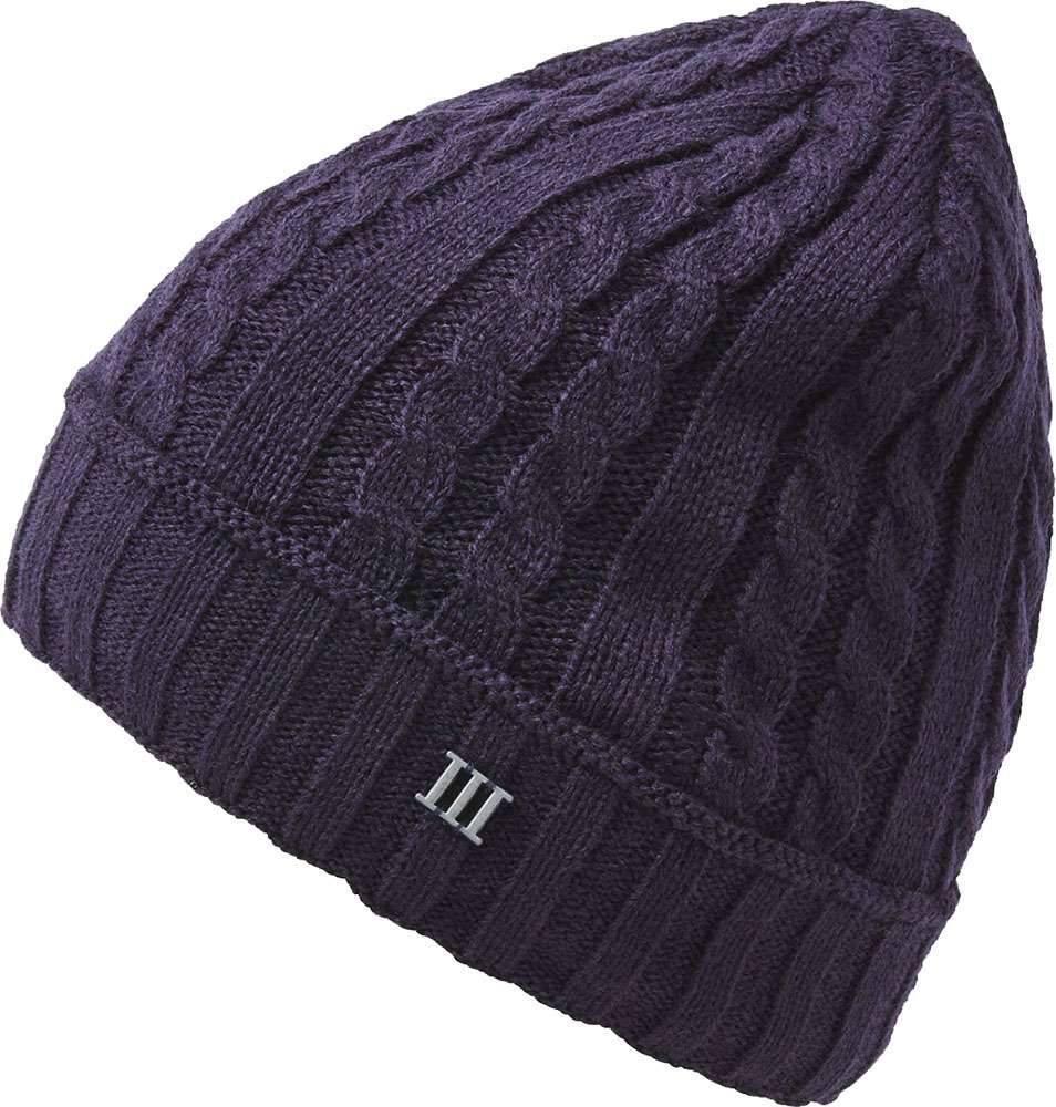 ERRIC | Cable knitted beanie Blauw