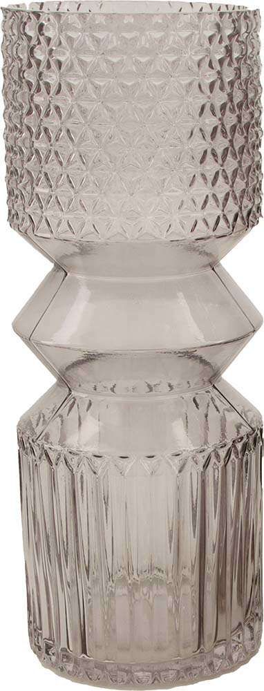 Vase glas 12x30cm 2ass Beige