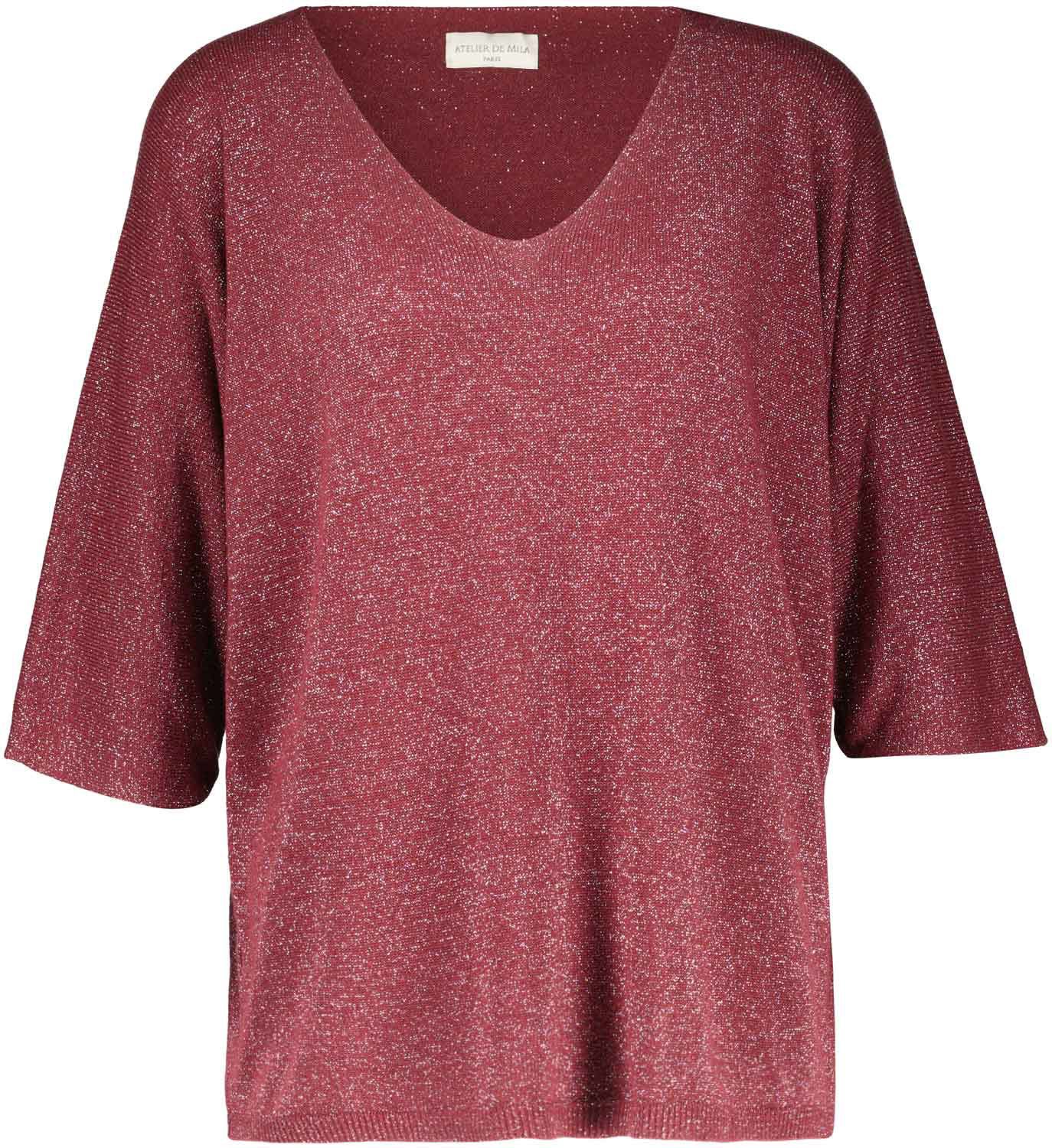 Glitter top Rood