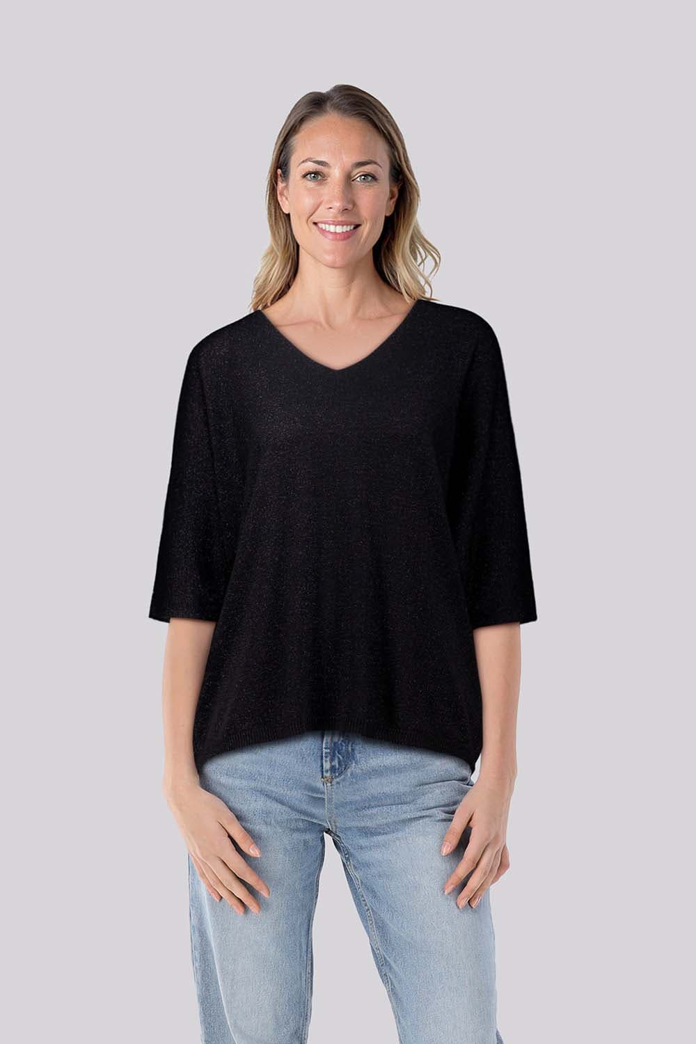 Bomont Glittertop Ros Zwart