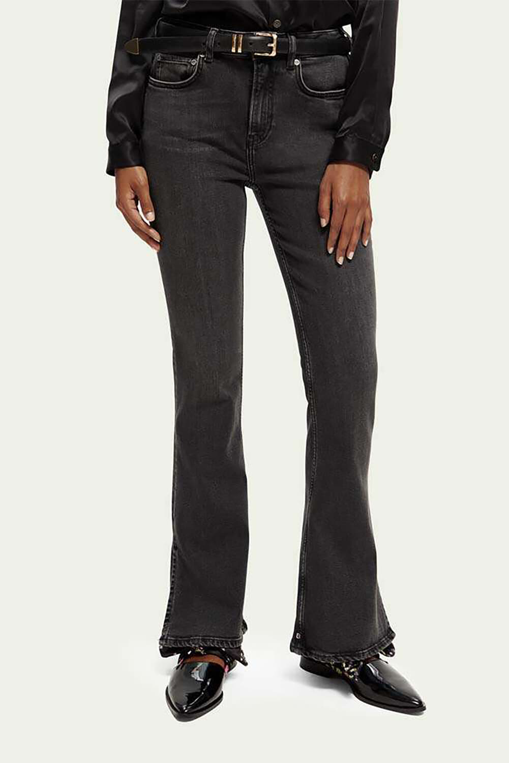 Scotch & Soda The Charm flared jeans Soulmate Zwart