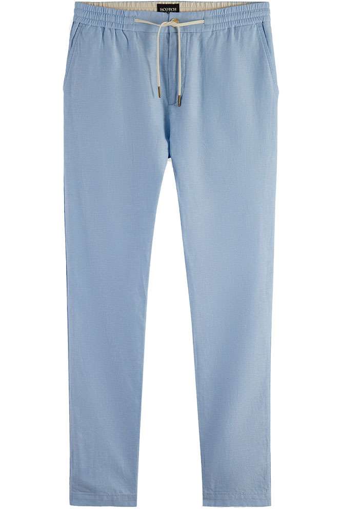 Scotch & Soda Warren - Cotton/linen jogger Blauw