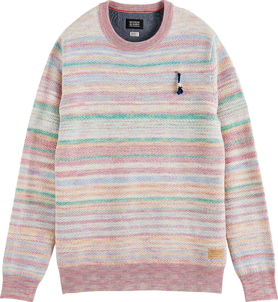Scotch & Soda Structured knit space-dye crewneck Multi