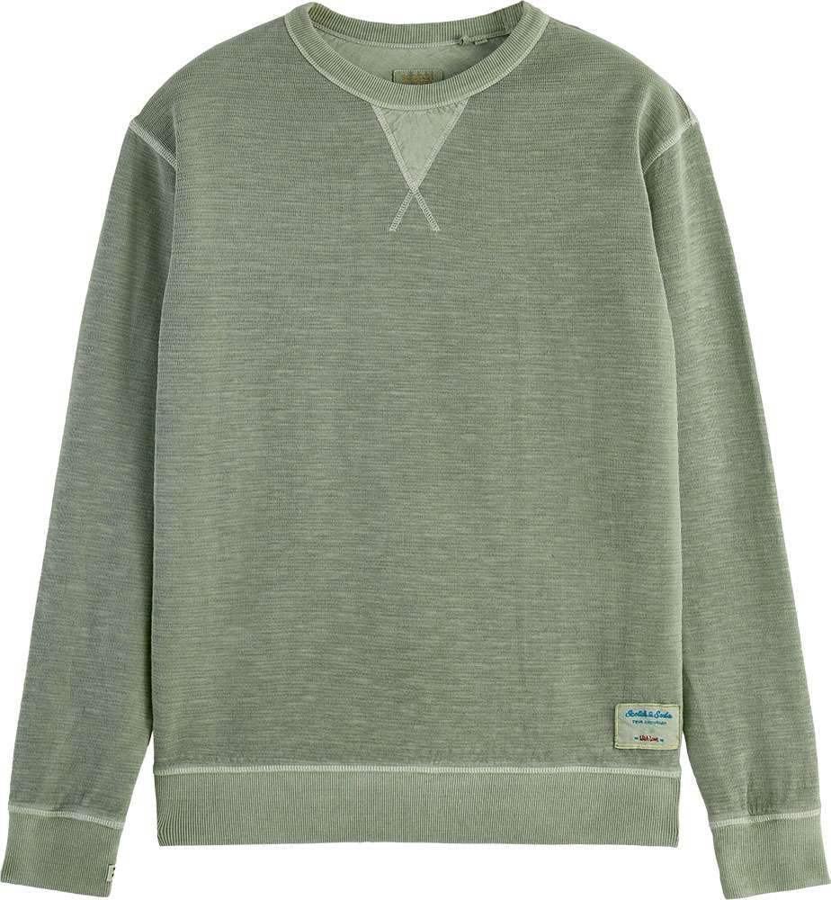 Oeganda Leesbaarheid boezem Scotch & Soda Garment-dyed structured sweatshirt Groen Sweaters | Gratis  bezorging - Bomont.nl