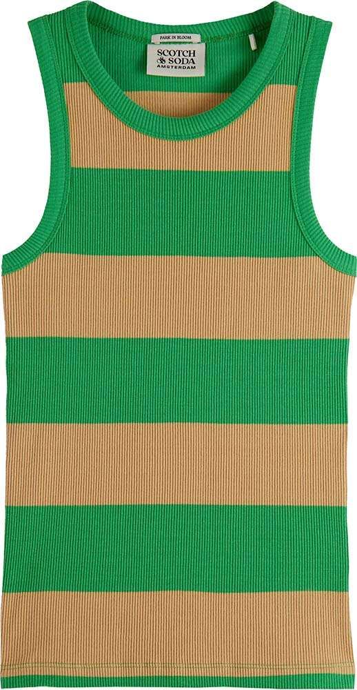 Cotton In Conversion striped racer Groen