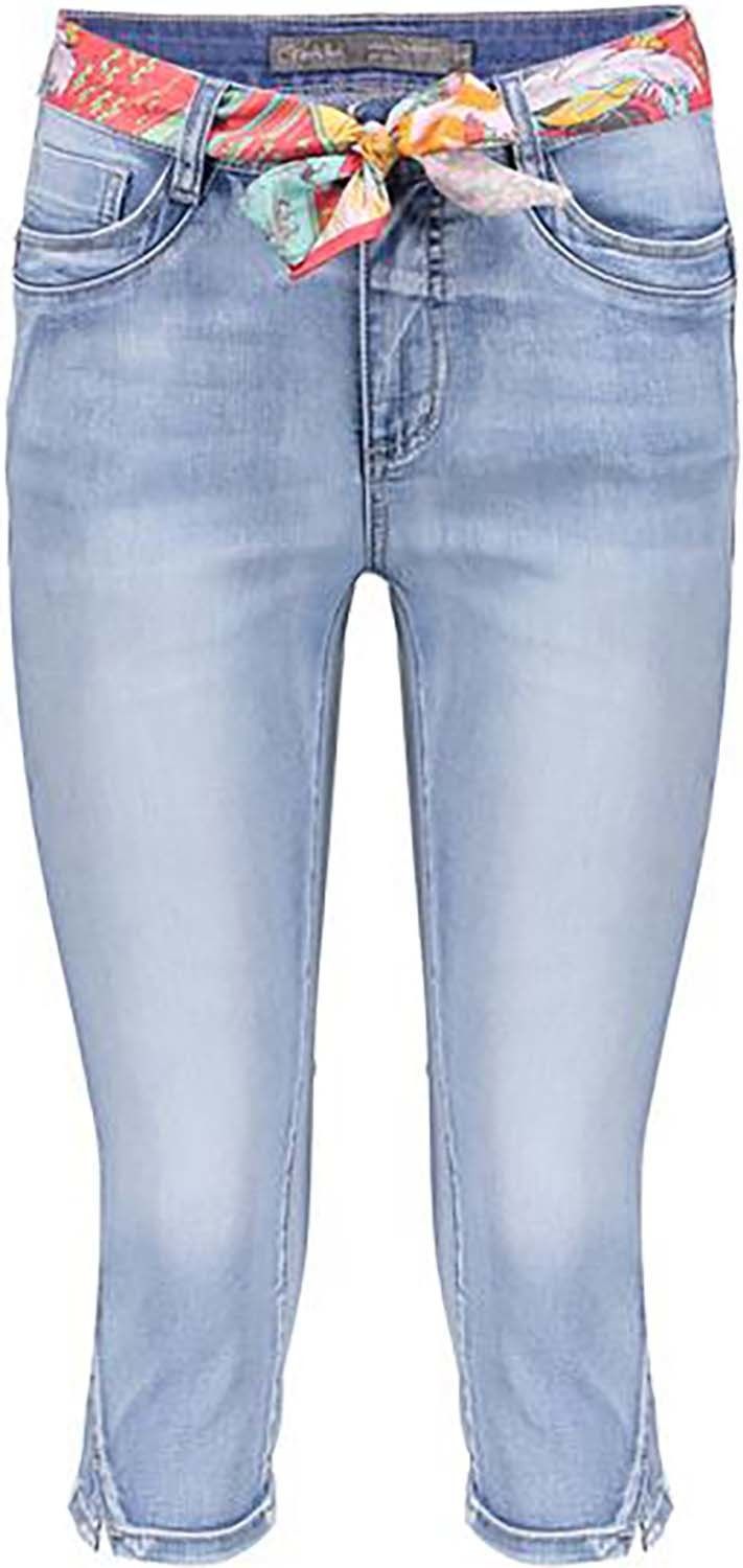 Oude man verbrand Winkelcentrum Geisha Jeans capri + belt Blauw Jeans | Gratis bezorging - Bomont.nl