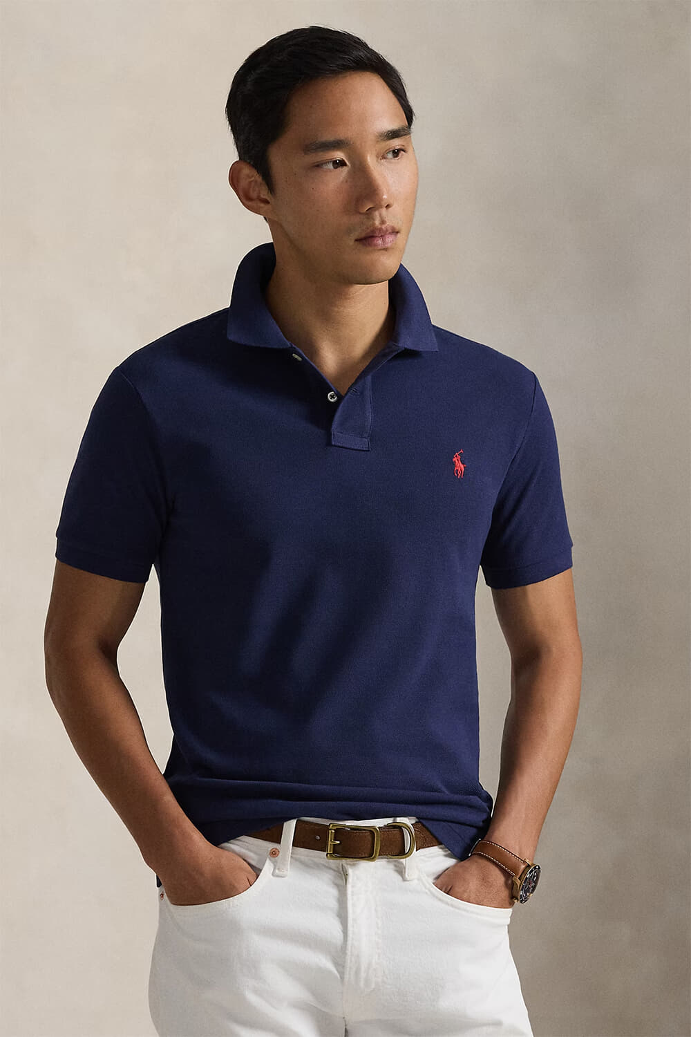 Polo Ralph Lauren SLIM FIT MESH POLO SHIRT Navy