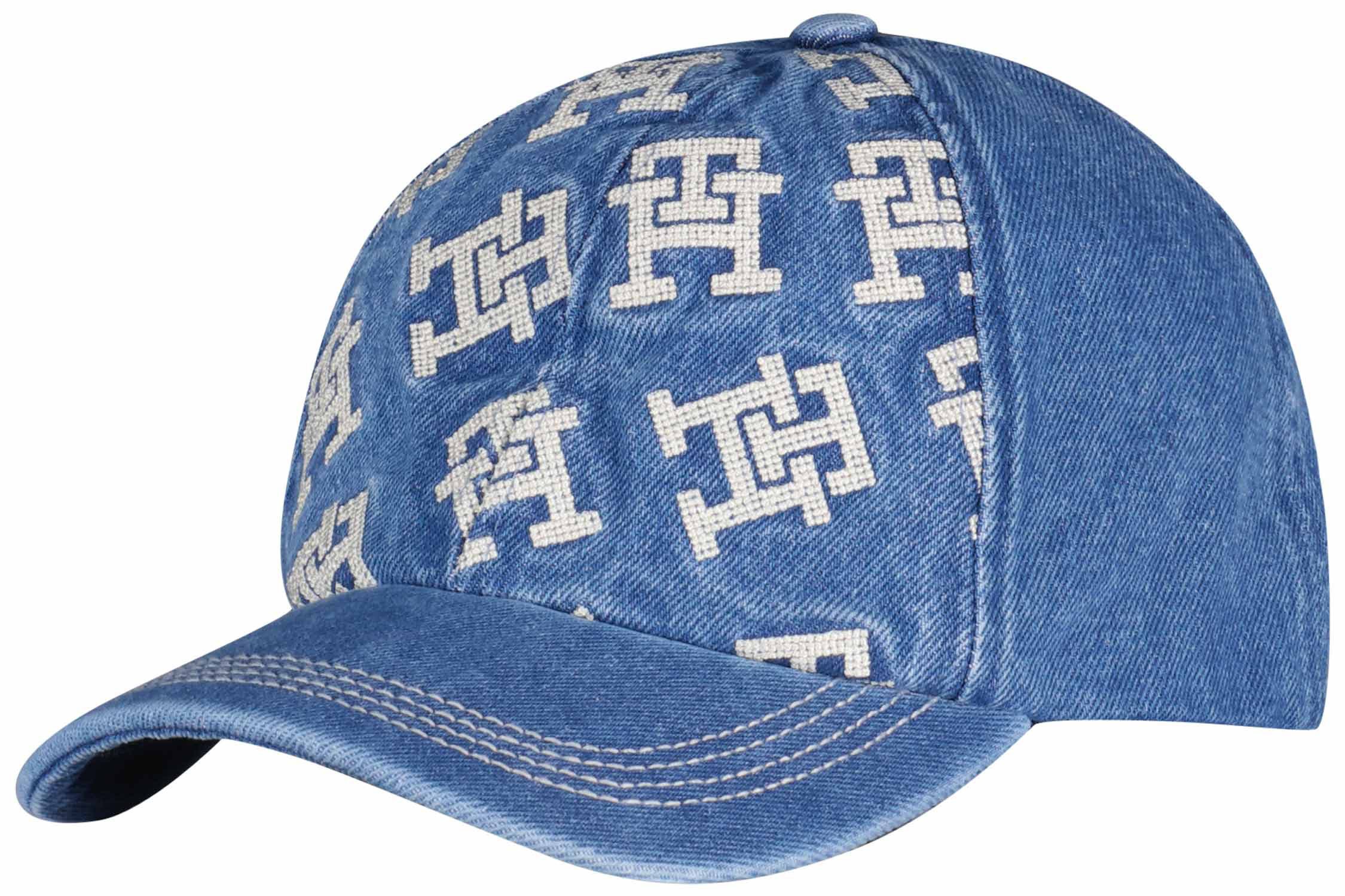 Tommy Hilfiger Iconic monogram cap denim Blauw