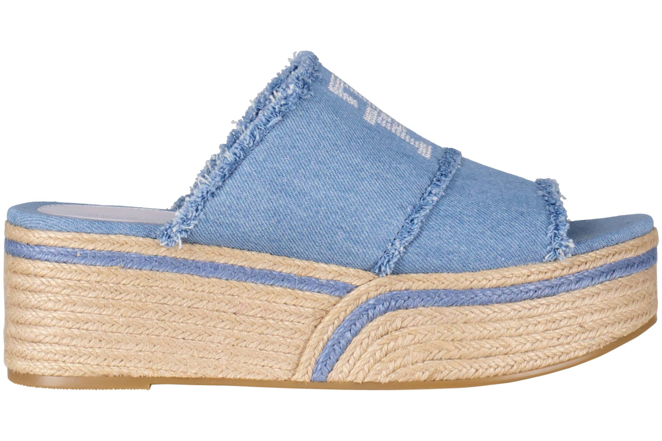 Tommy Hilfiger Denim Wedge Flatform Blauw