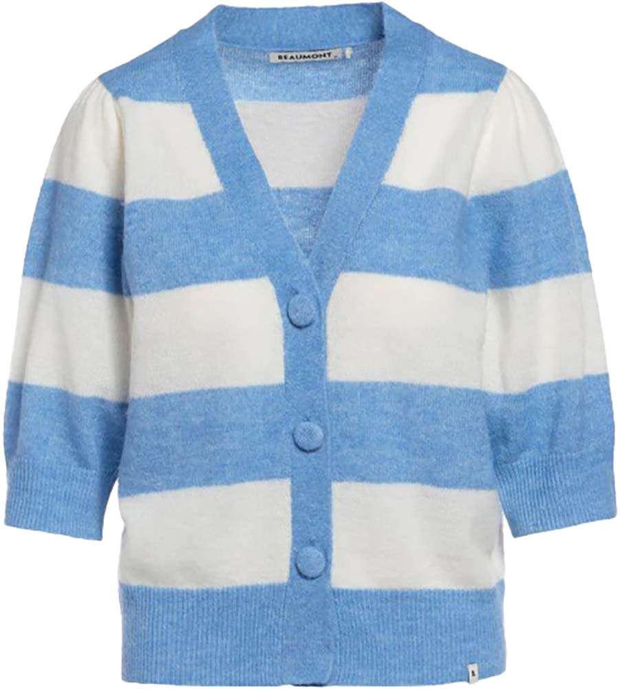 Cardigan alpica knit stripe Blauw