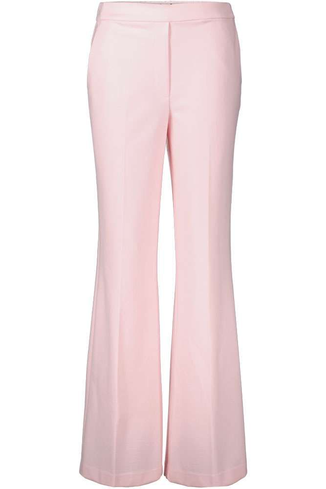 Pants wide flair double jersey Roze