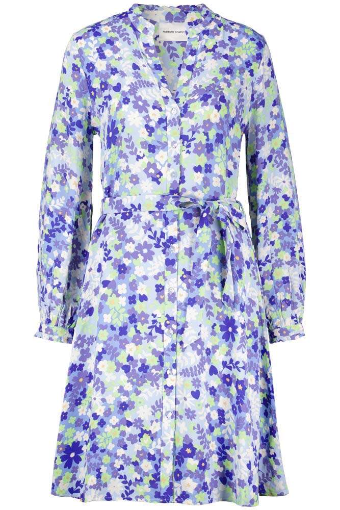 Fabienne Chapot Dorien Frill Dress Blauw