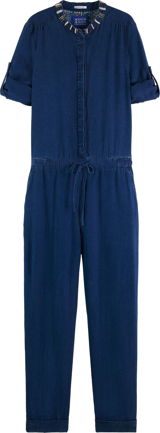 Scotch & Soda Indigo Tencel denim washed all in o Blauw