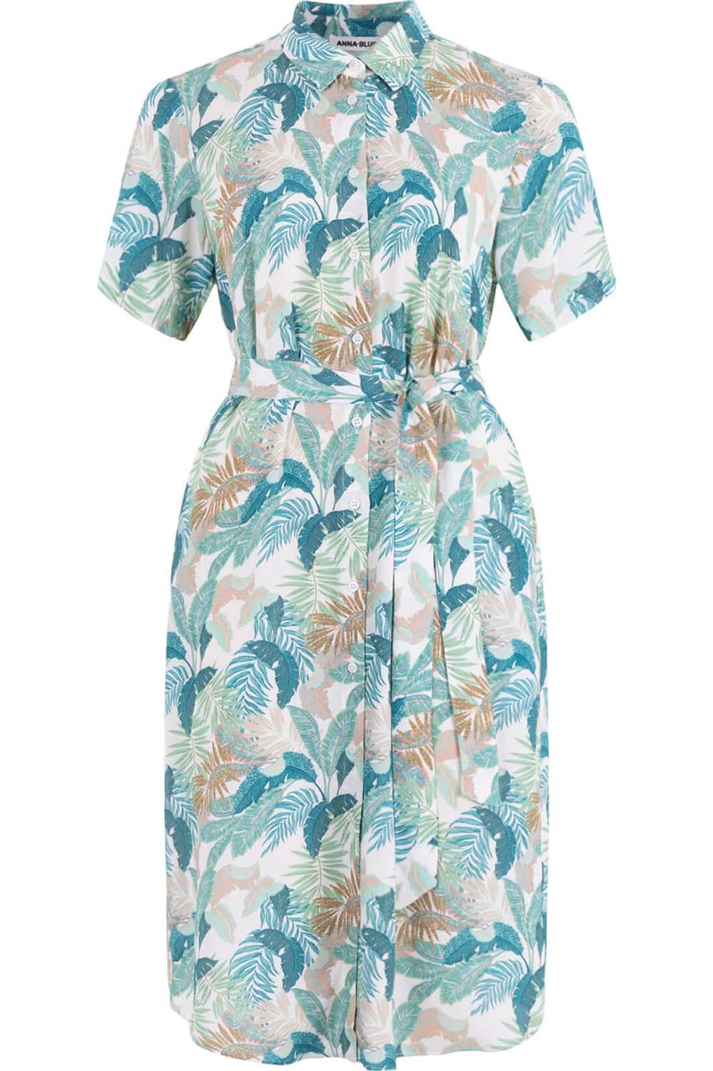 Anna Blue ShirtDress jurk Blauw