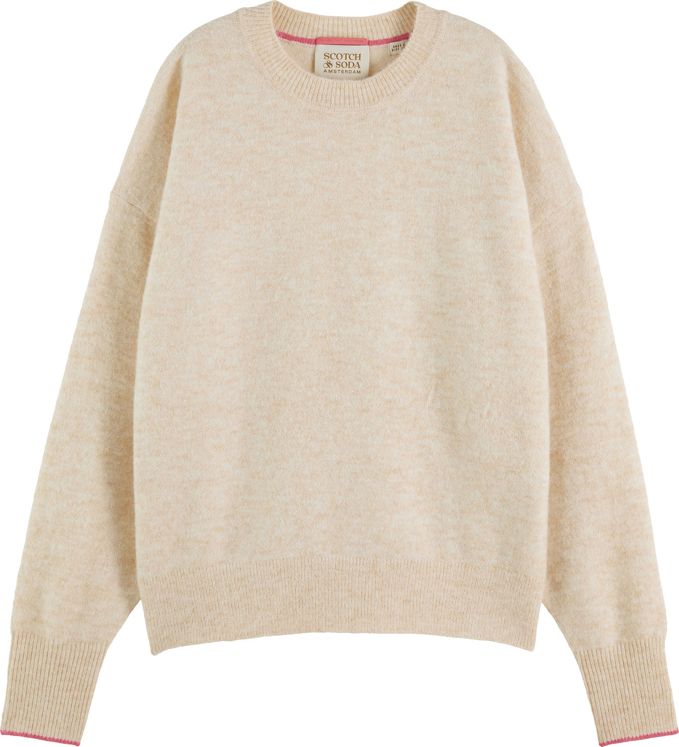 Scotch & Soda Pullover Fuzzy crew neck  Beige