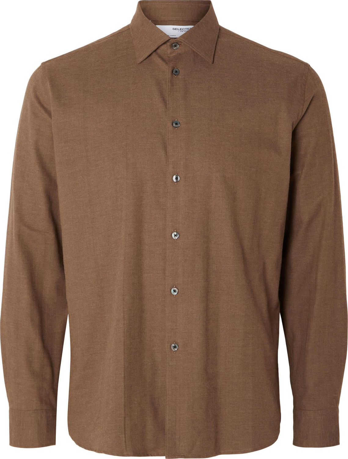 Selected Homme slhregearl untuck shirt Bruin