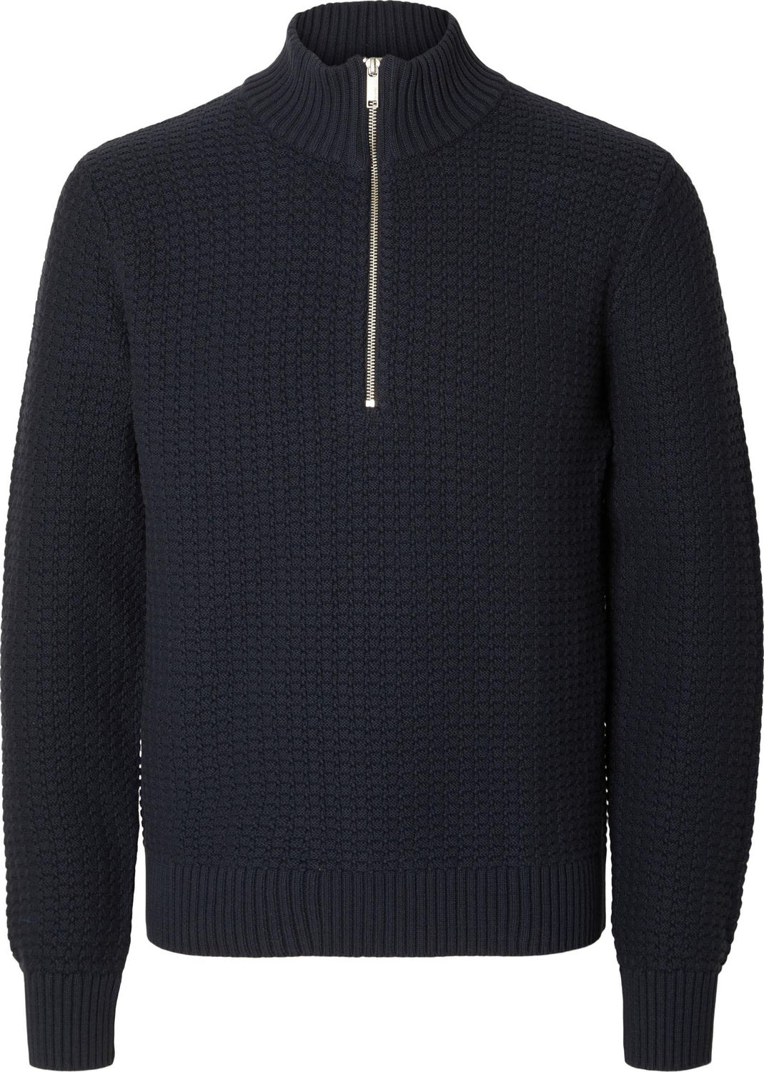 Selected Homme slhthim ls knit half zip Blauw
