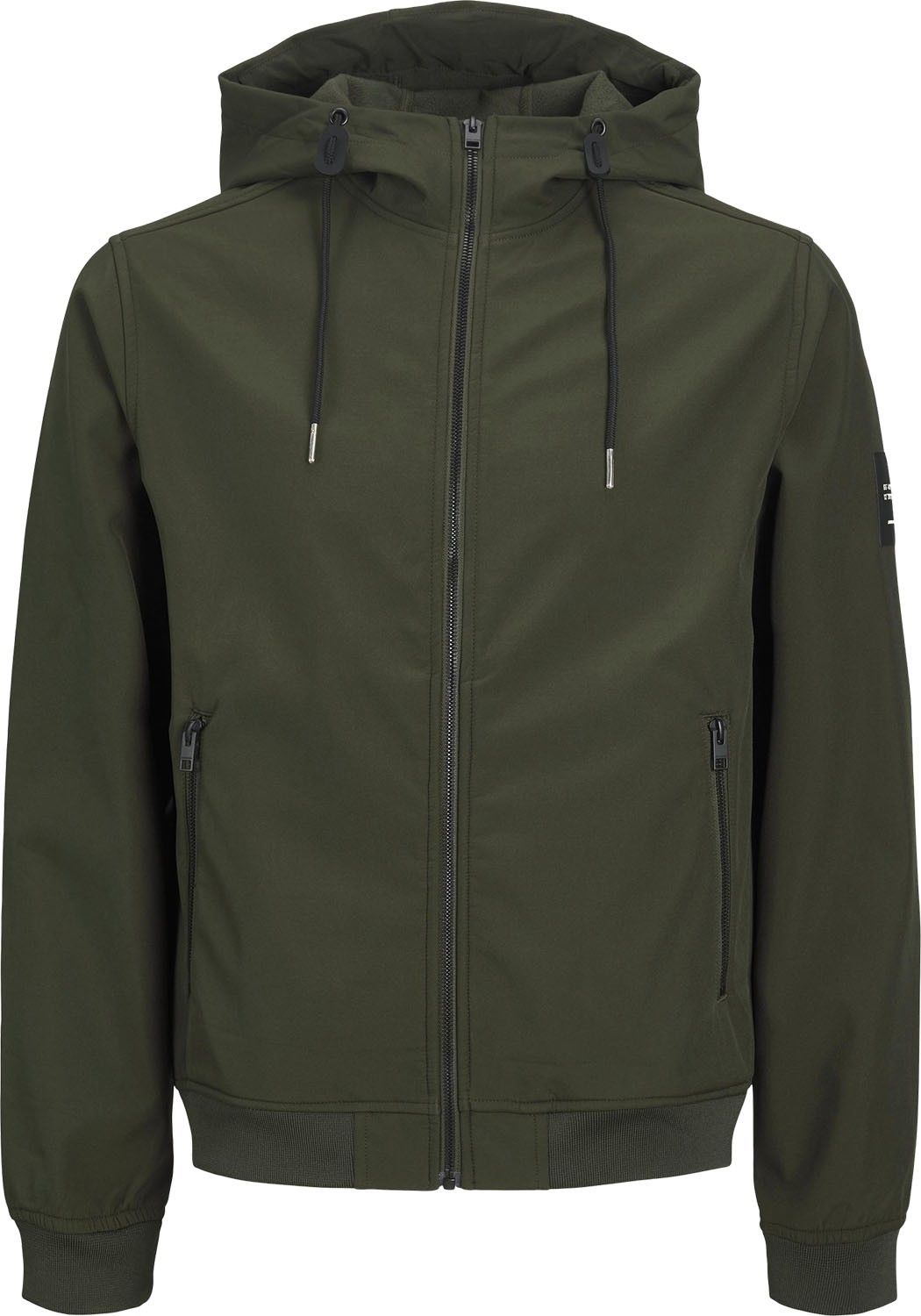 jjebasic softshell hood noos Groen