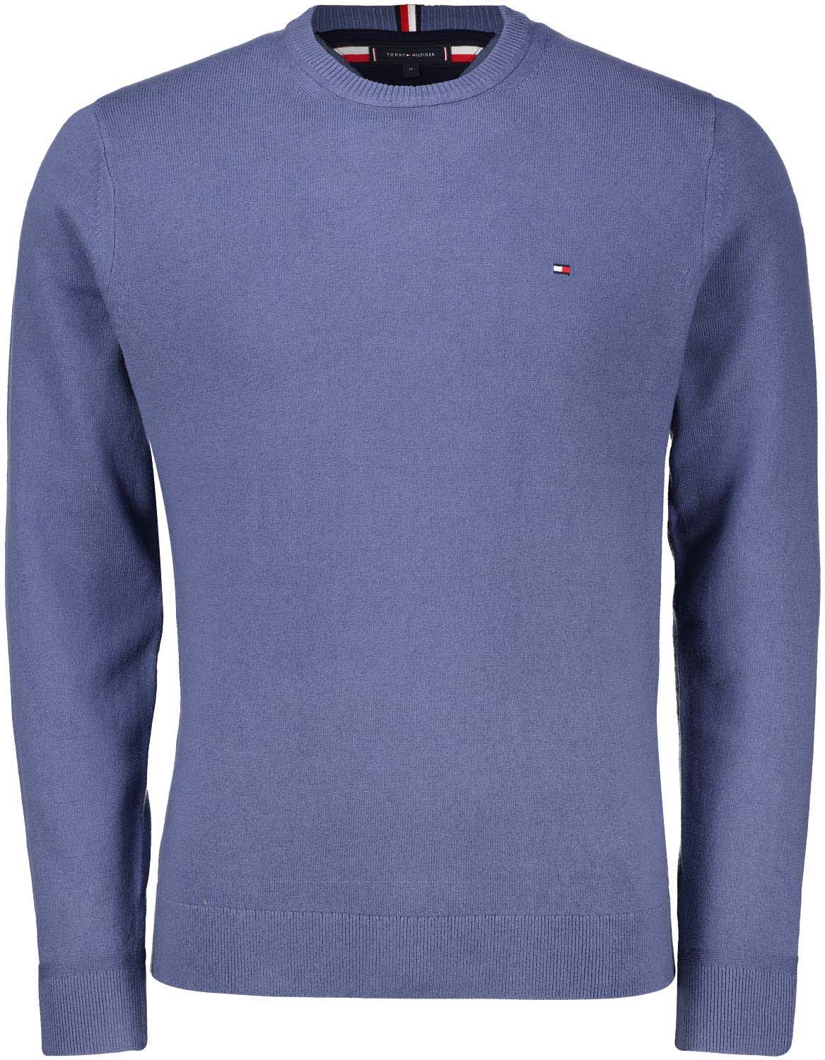 Tommy Hilfiger pima org cashmere crew neck Blauw