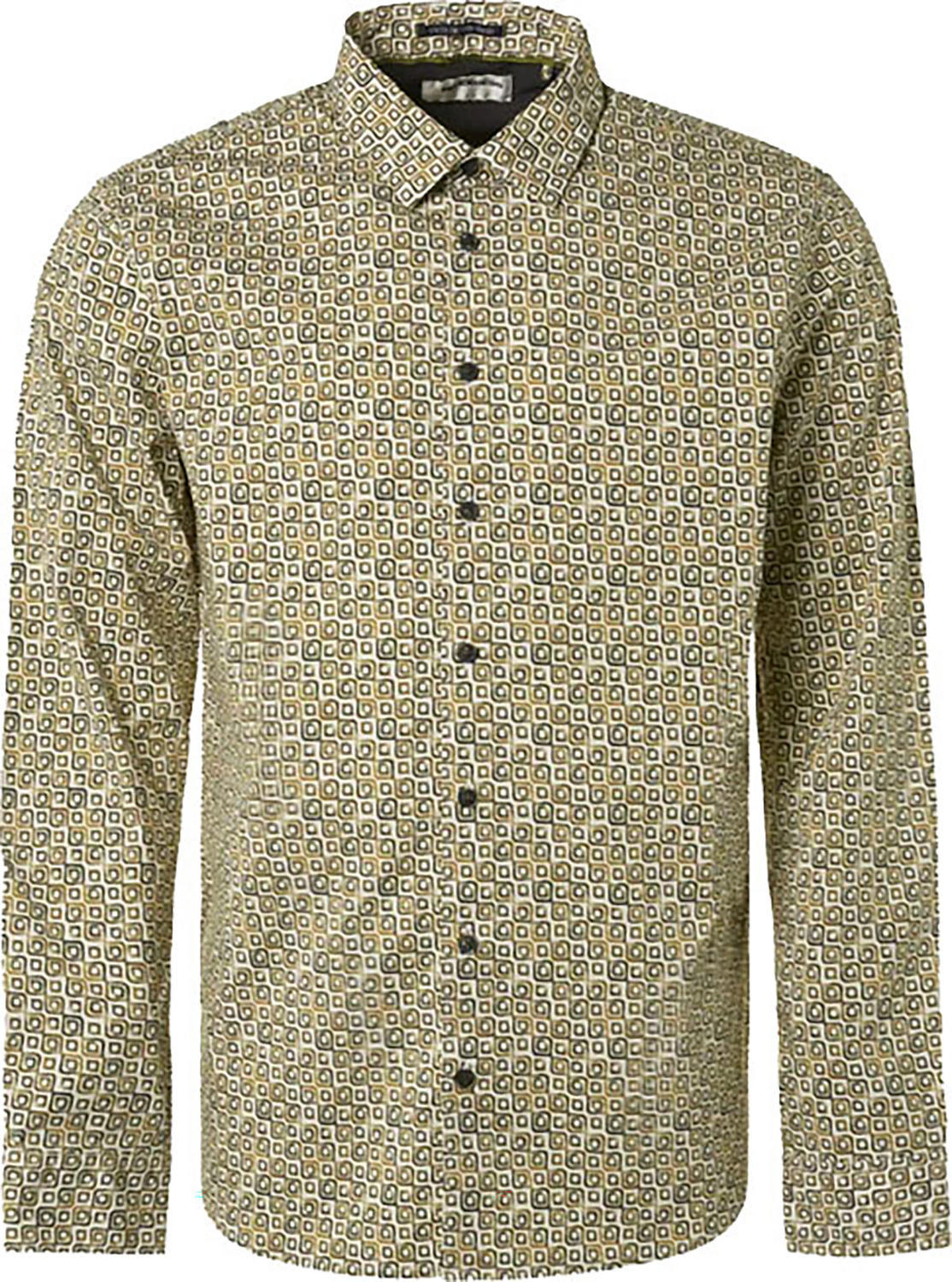 No Excess Shirt Stretch Allover Printed Groen