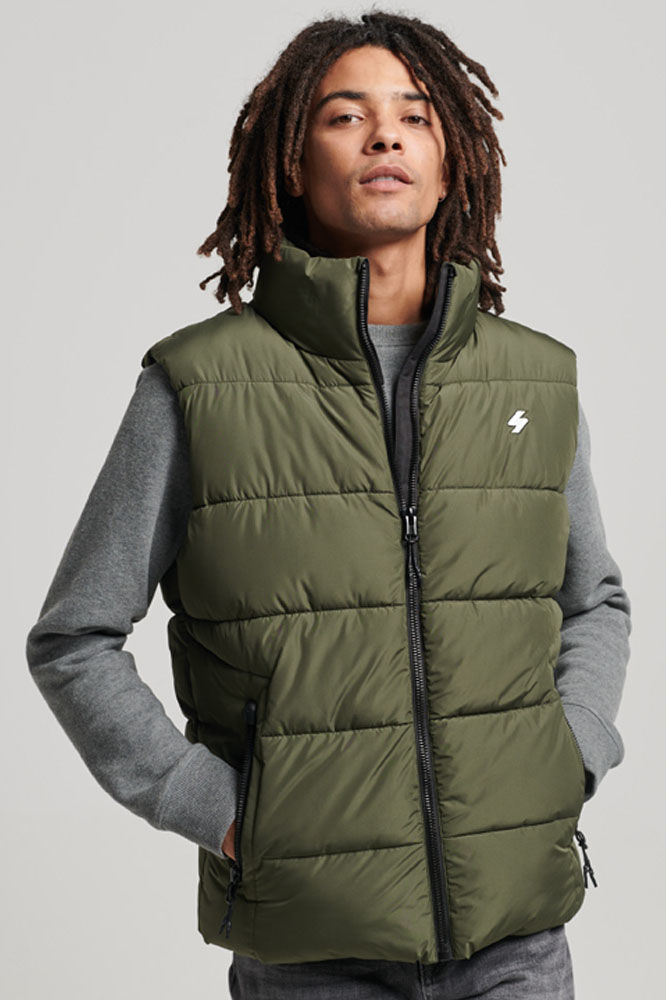 Superdry sports puffer gilet Groen