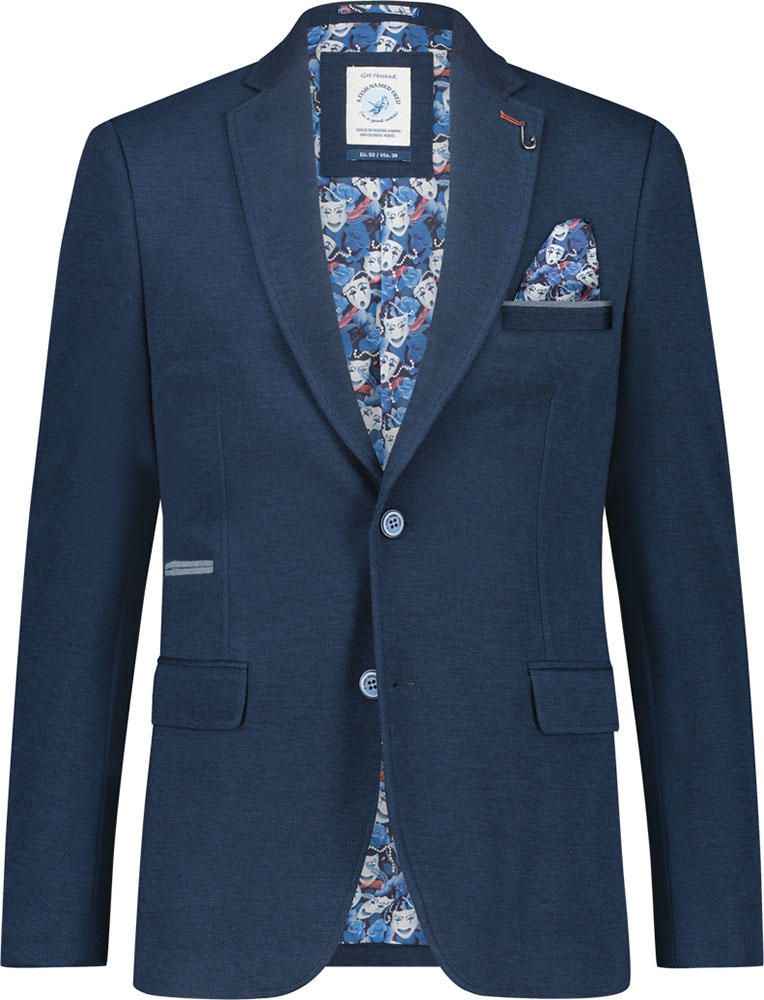 blazer pique Blauw