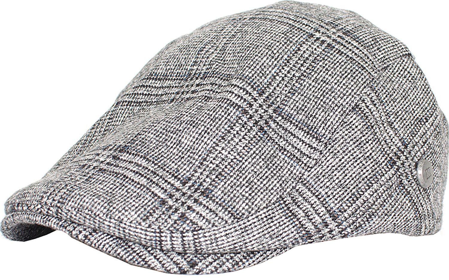 BATISTA | Big check flatcap Grijs