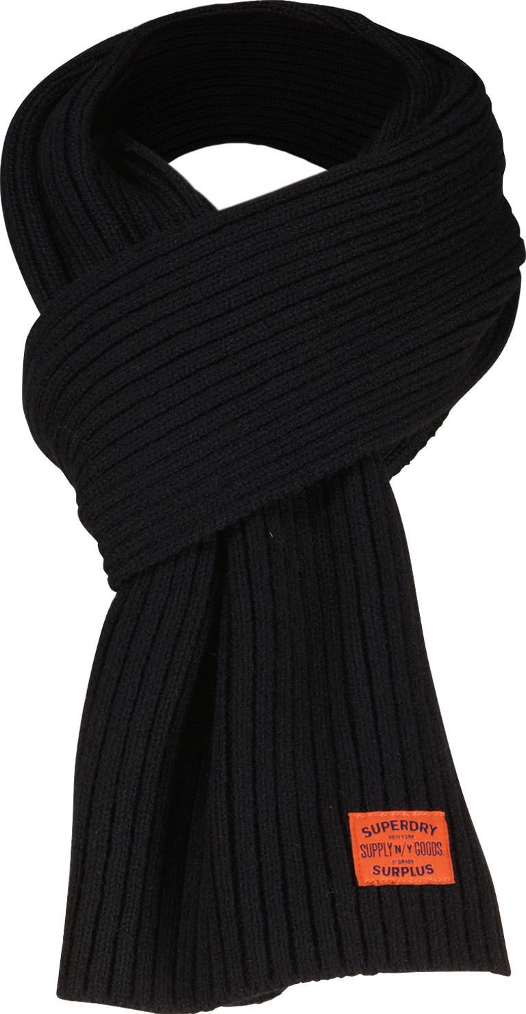 workwear knitted scarf Zwart