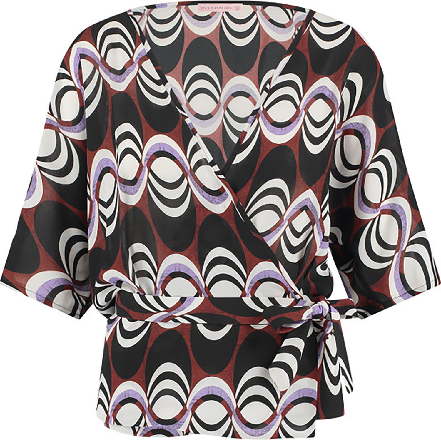 Studio Anneloes Sille retro blouse Bruin