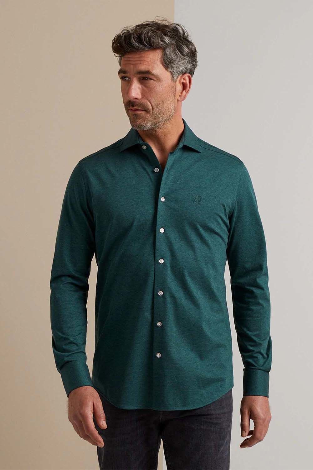 Vanguard Long Sleeve Shirt CF 2 tone melang Grijs