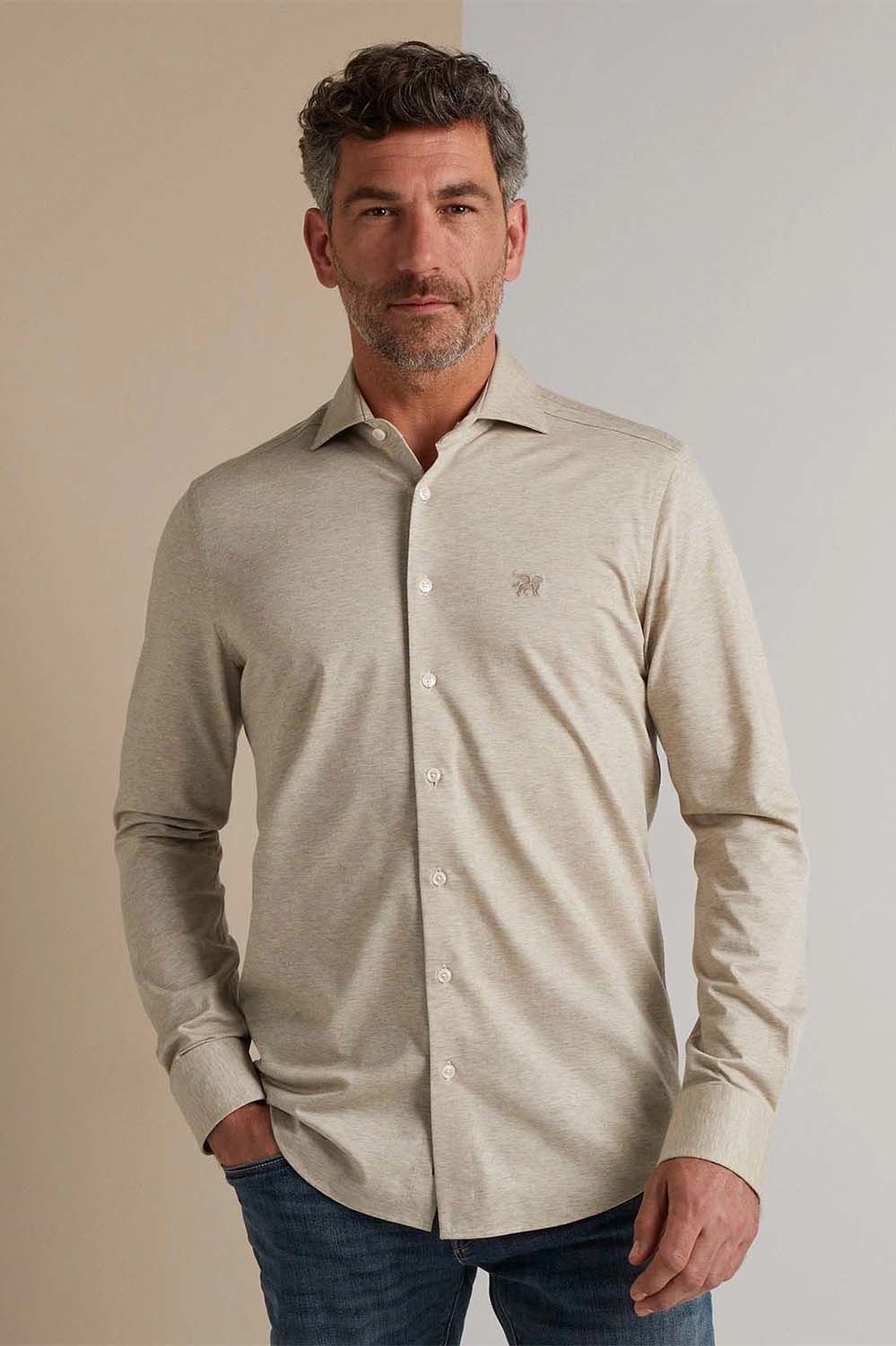 Vanguard Long Sleeve Shirt CF 2 tone melang Bruin
