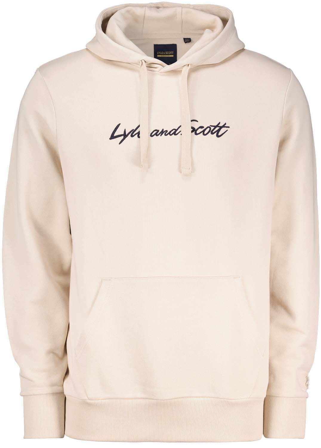 script embroidery hoodie Wit