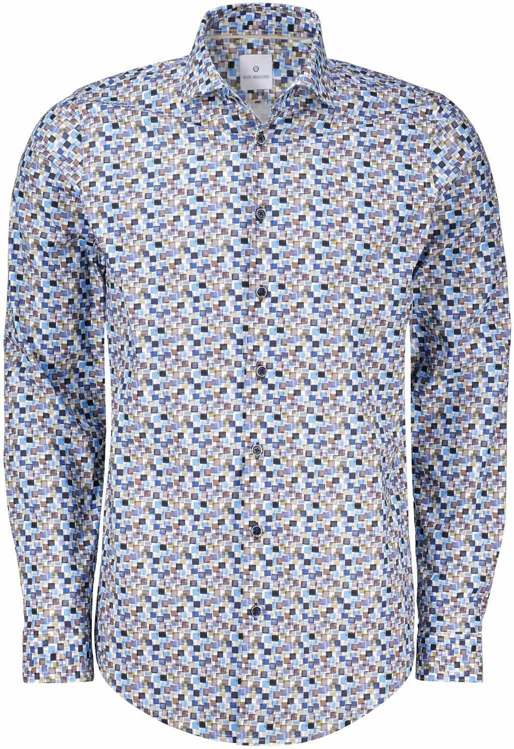 blue industry shirt Blauw