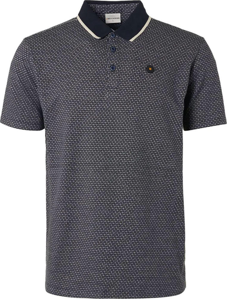 No Excess Polo 2 Coloured Jacquard BK Off White