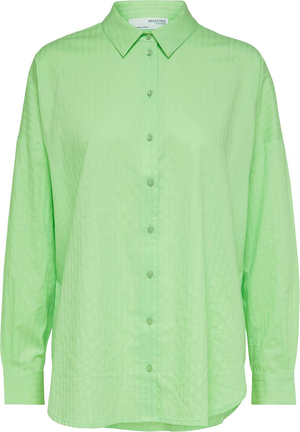 Selected Femme SLFLINA-SANNI LS SHIRT Groen