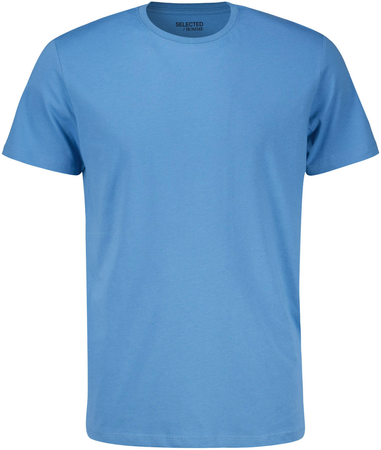 Selected Homme slhaspen ss o-neck tee BK Blauw