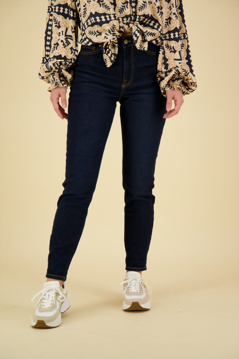 Zusss Trendy Mom jeans Blauw