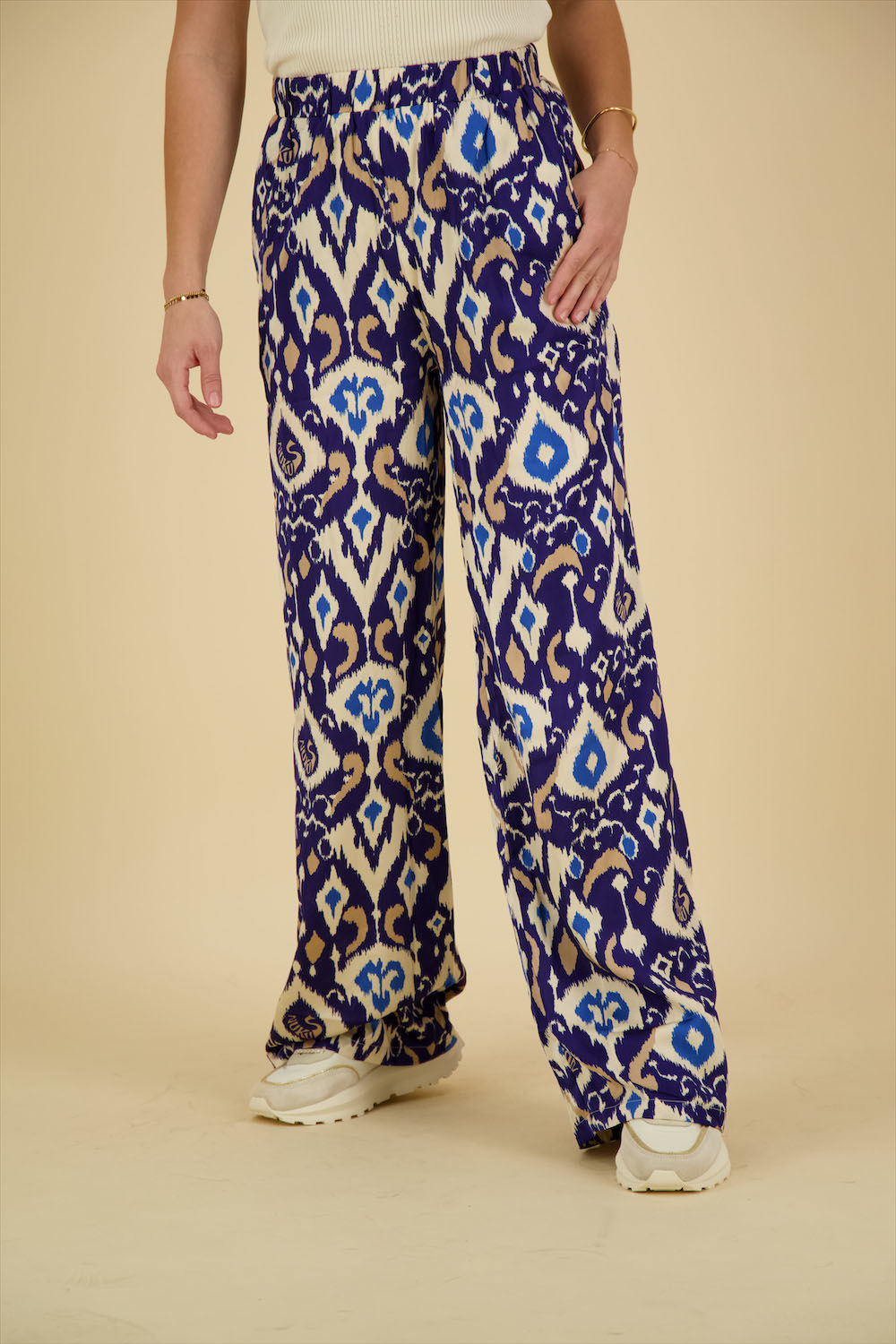 Nukus Ribbes Pants Blauw