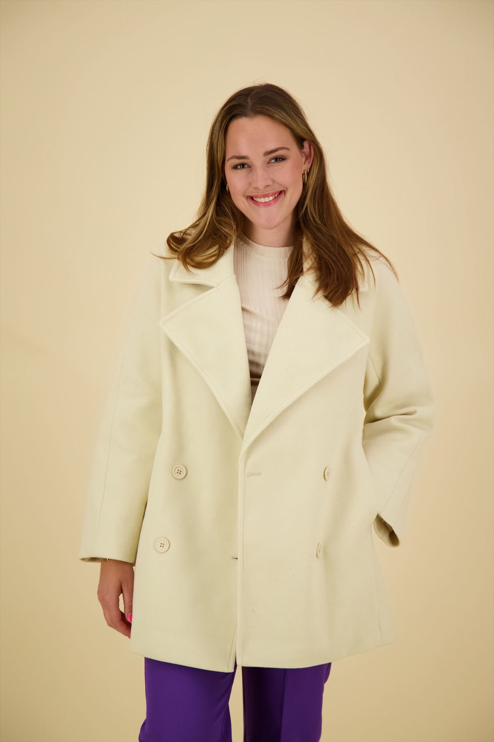 JC Sophie Wollen Jas Aniston Beige