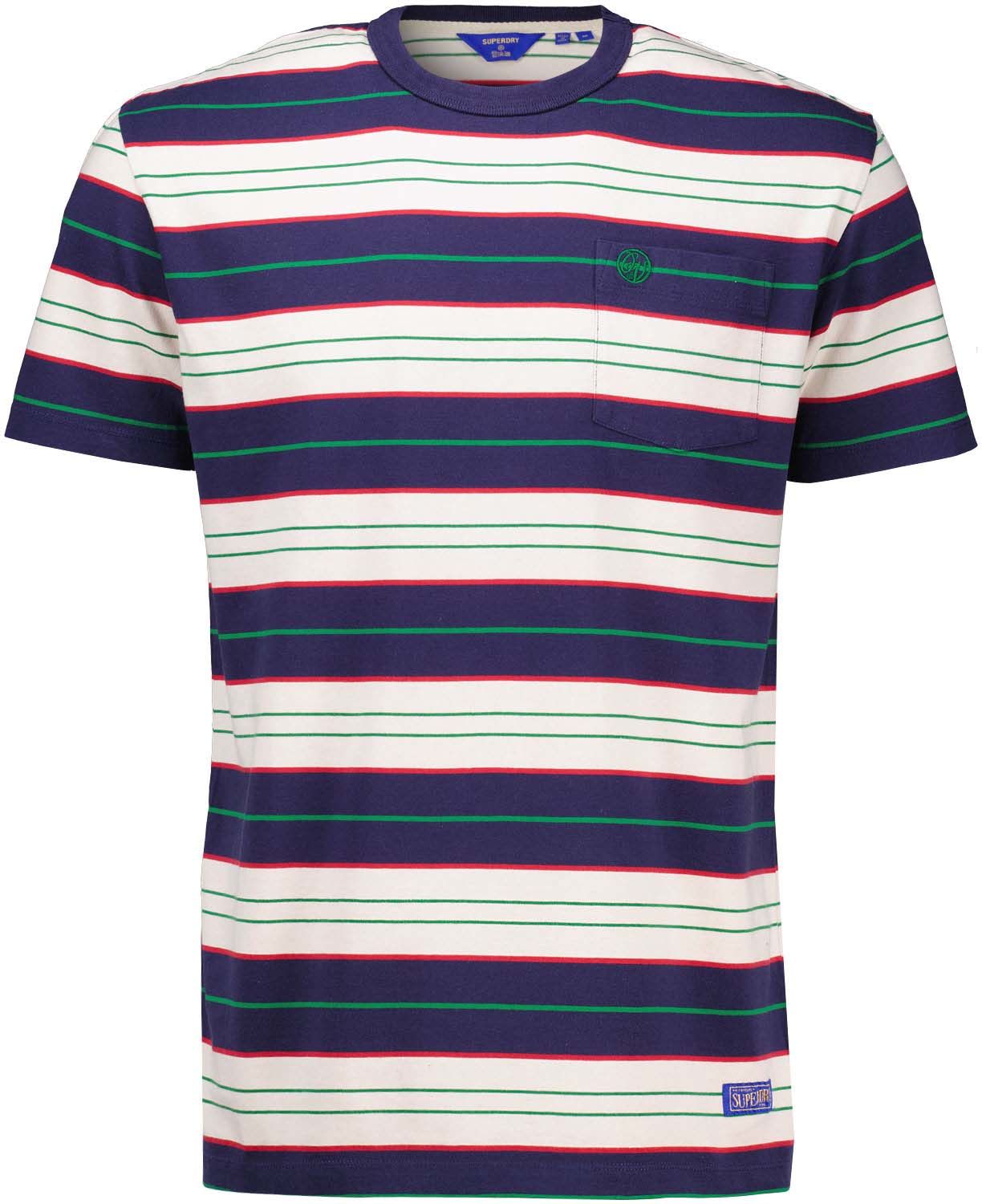 Superdry vintage stripe tee Navy