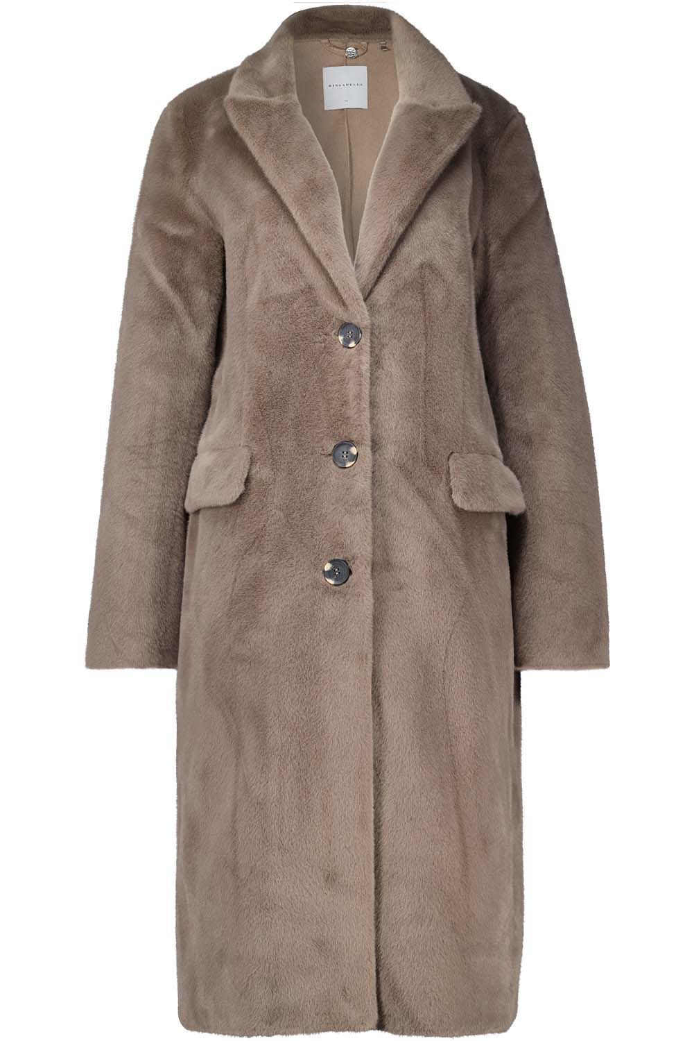 Rino & Pelle Long single breasted coat Bruin