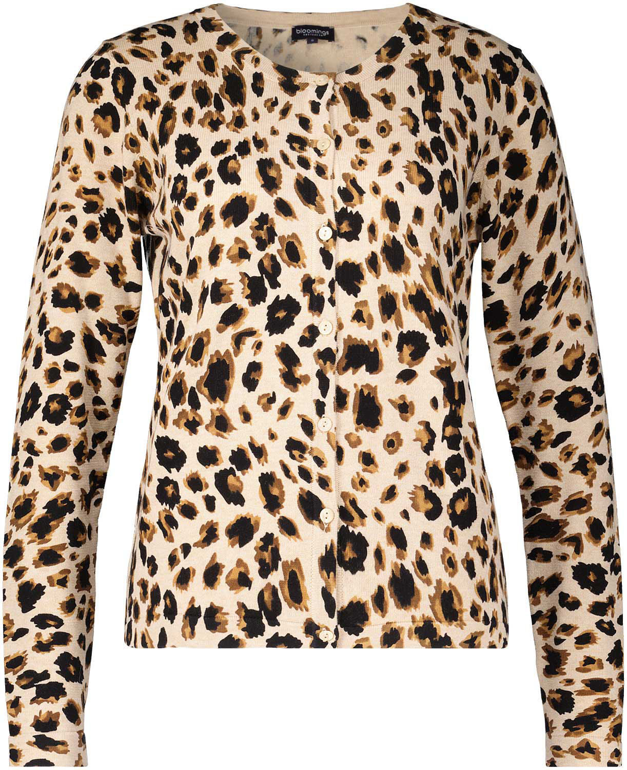 Bloomings Crew neck cardigan Bruin