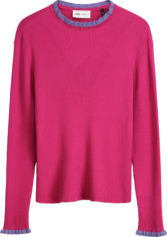 Pom Amsterdam Fiery Pink turtle neck Roze