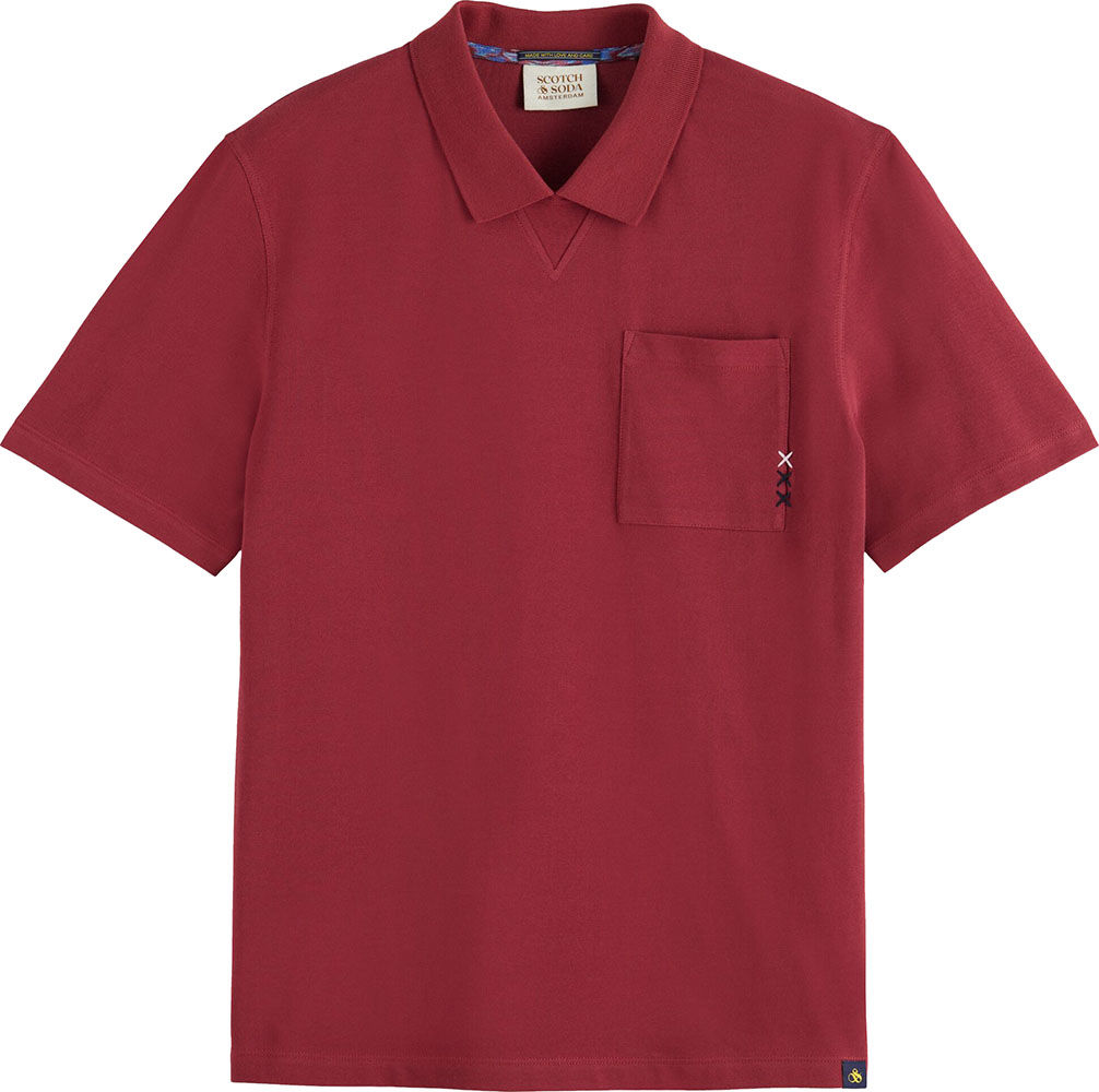 Scotch & Soda Chest Pocket Polo Rood