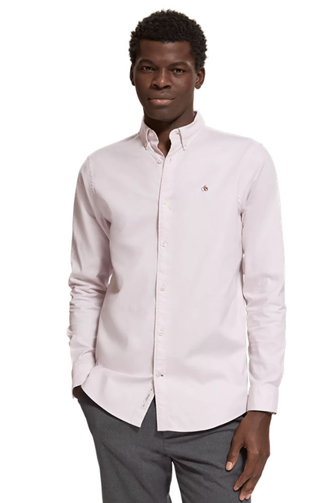 Scotch & Soda Essential Oxford Solid Shirt Roze